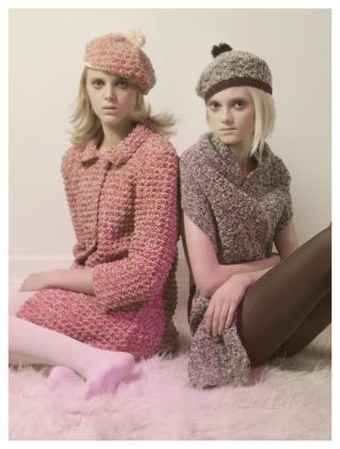 Cappelli e maglioni coordinati in lana anni 70