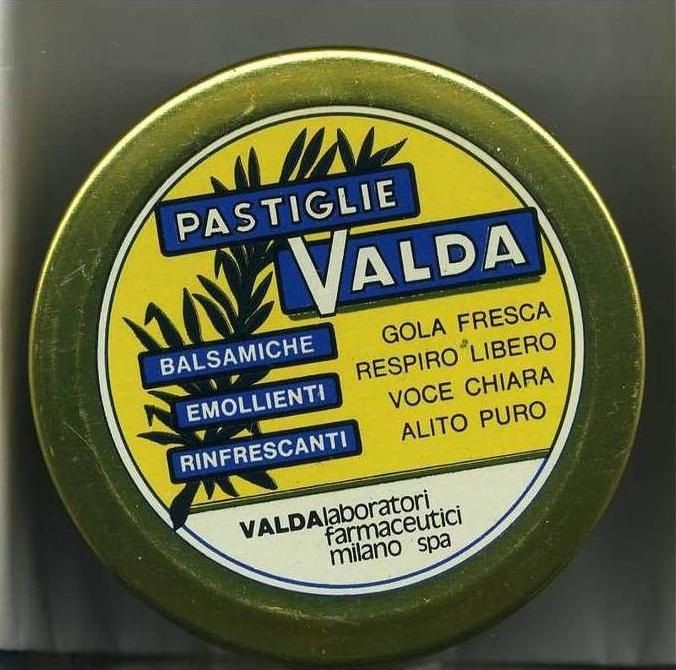 Scatola metallica pastiglie "Valda"