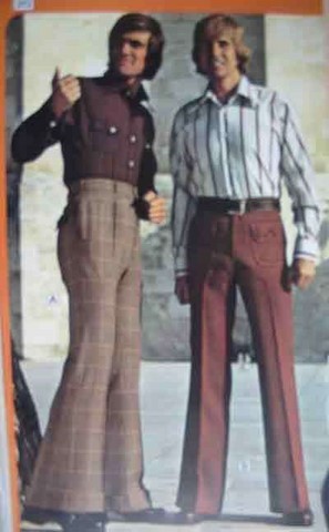 Pantaloni a zampa da uomo anni 70